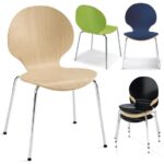 stevige kantinestoel beuken zwart groen wit blauw