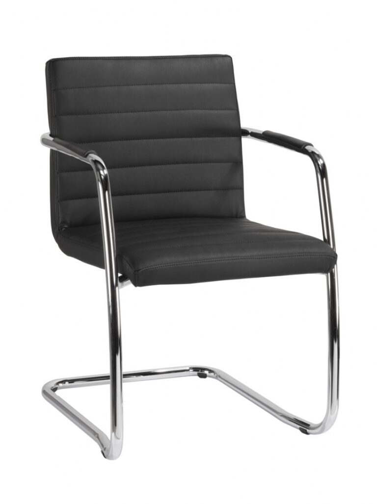 witte stoelen in zwart kunstleder