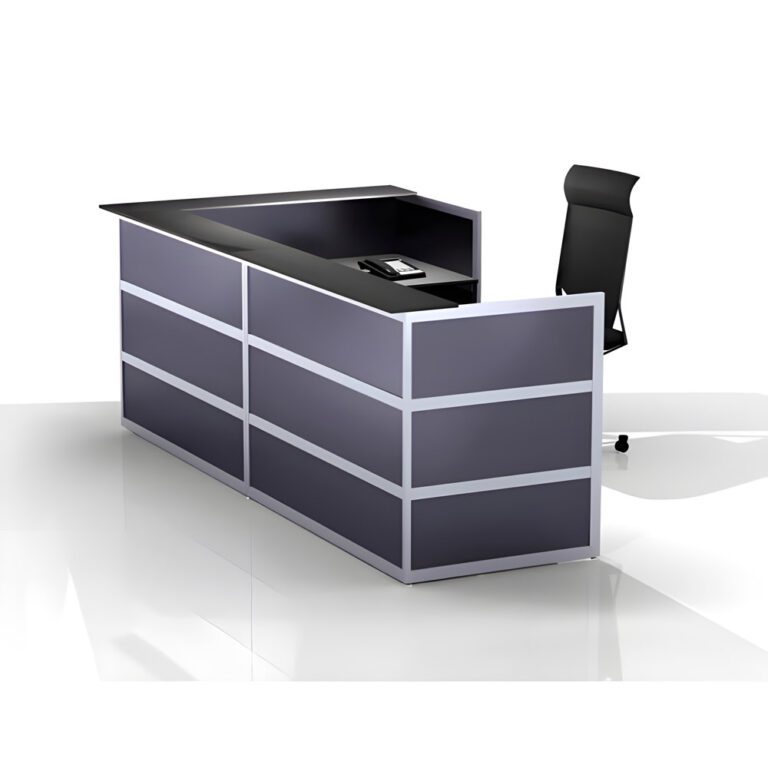 receptiemeubel hoek 150x297 cm antraciet