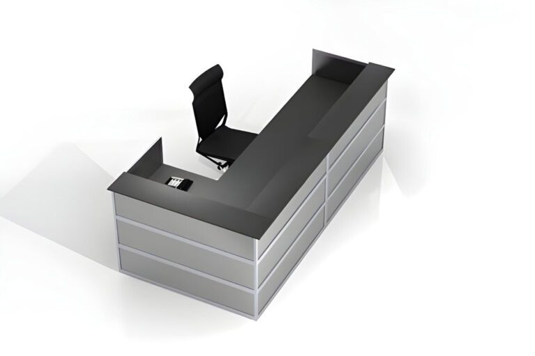 receptiemeubel hoek 150x297 cm bovenaanzicht