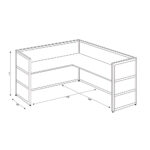 receptiemeubel hoek 150x297 cm technische informatie