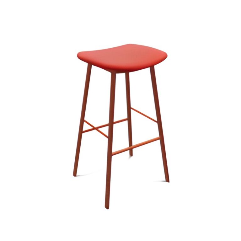 barkruk den bosch frame brique EP23 kunstleer rood m333