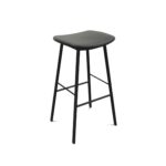 barkruk den bosch zwart frame zwart kunstleer