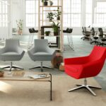 wachtkamer fauteuil storn small grijs en rood