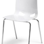 designstoel Onno wit schuin voorrkant