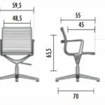 draaistoel netbespanning afmetingen