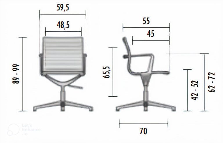 draaistoel netbespanning afmetingen