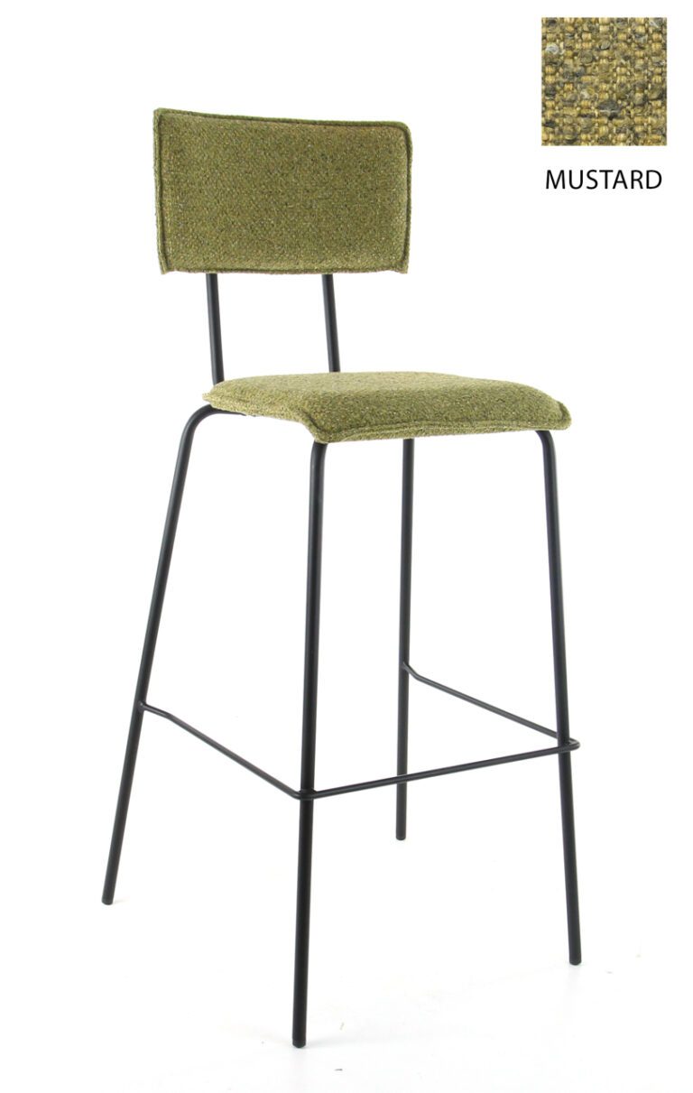 barkruk met rugleuning Society Mustard 06