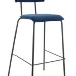 barkruk met rugleuning earth indigo 90