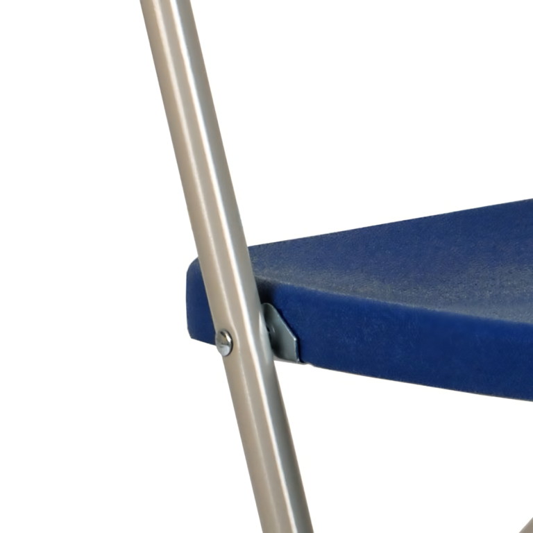 kunststof klapstoel grijs blauw detail 1