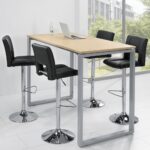 barkrukken Tilburg wit aan rechthoekige statafel