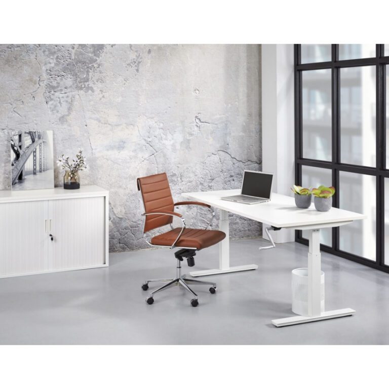 slingertafel hoogte met slinger instelbaar wit-wit