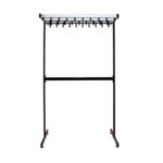 garderobe rek met 38 haken vooraanzicht