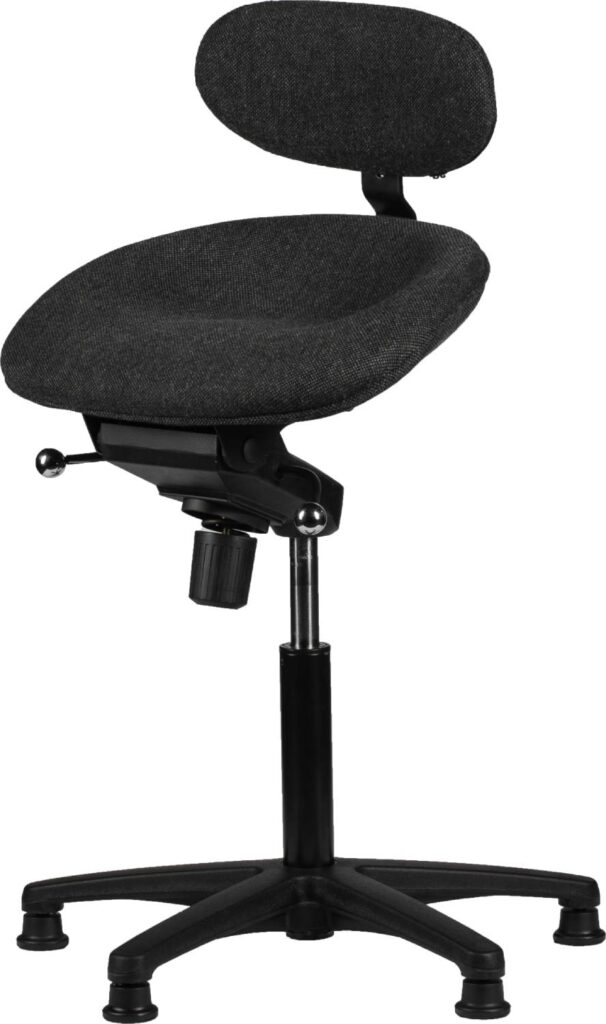 ergonomische zit sta stoel antraciet