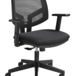 zwarte bureaustoel rug zwart mesh