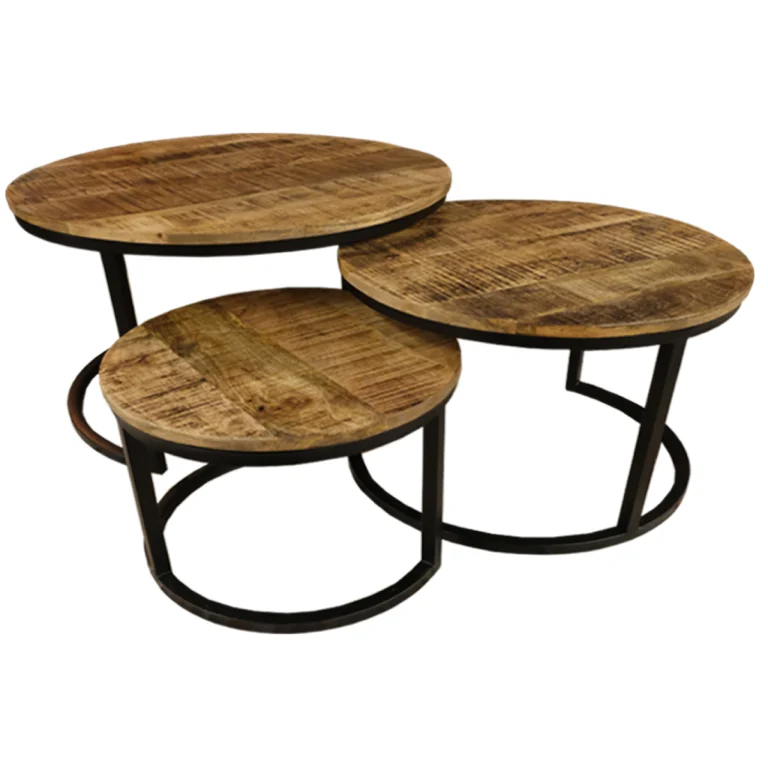 salontafel rond 3 delige set