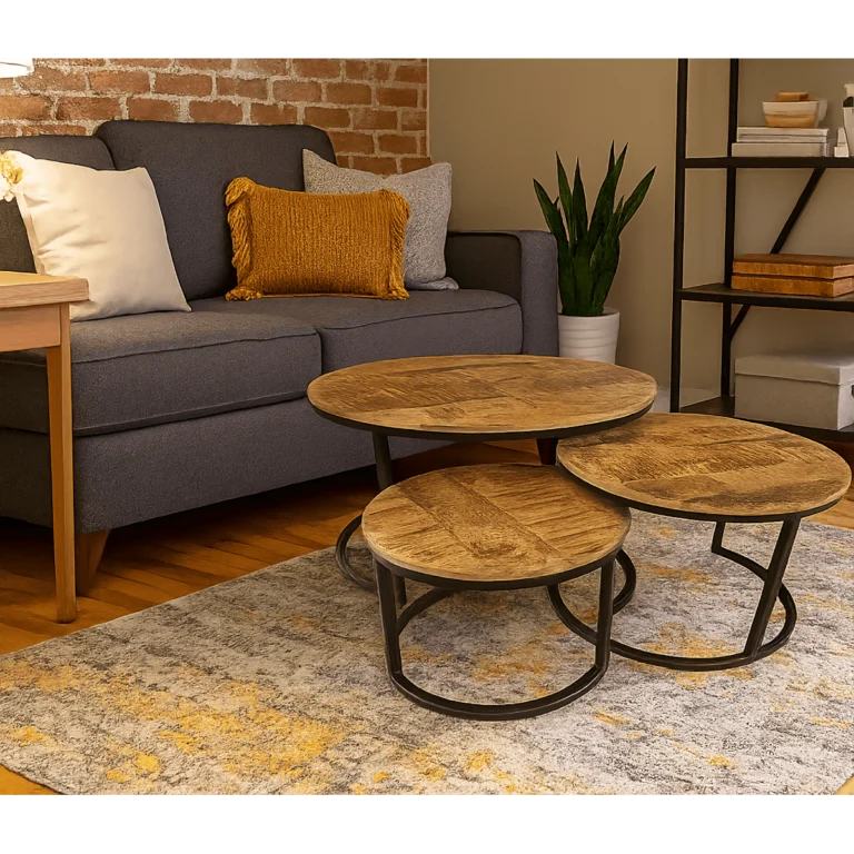 salontafel rond 3 delige set sfeerfoto 1