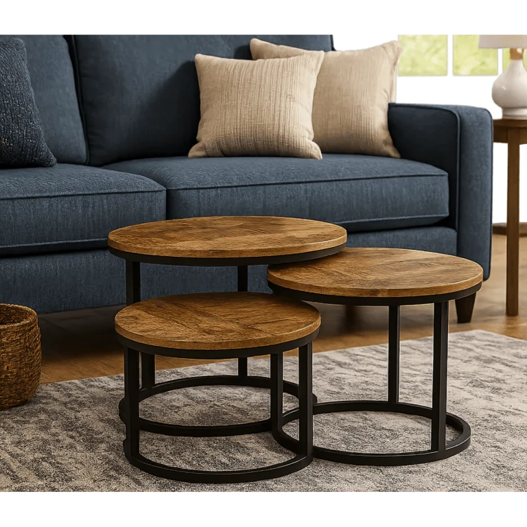 salontafel rond 3 delige set sfeerfoto 2