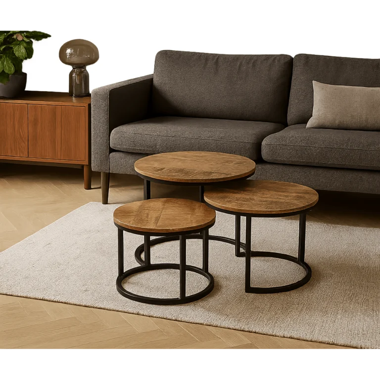 salontafel rond 3 delige set sfeerfoto 3