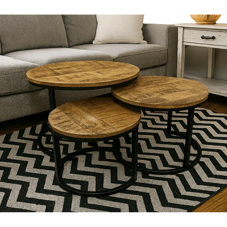 salontafel rond 3 delige set sfeerfoto 4