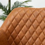 Vergaderstoel Torstein cognac close up