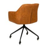 vergaderstoel Torstein cognac schuin achterkant zonder achtergrond