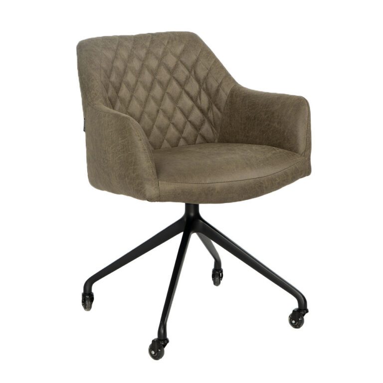 vergaderstoel torstein olijf groen schuin voorkant zonder achtergrond