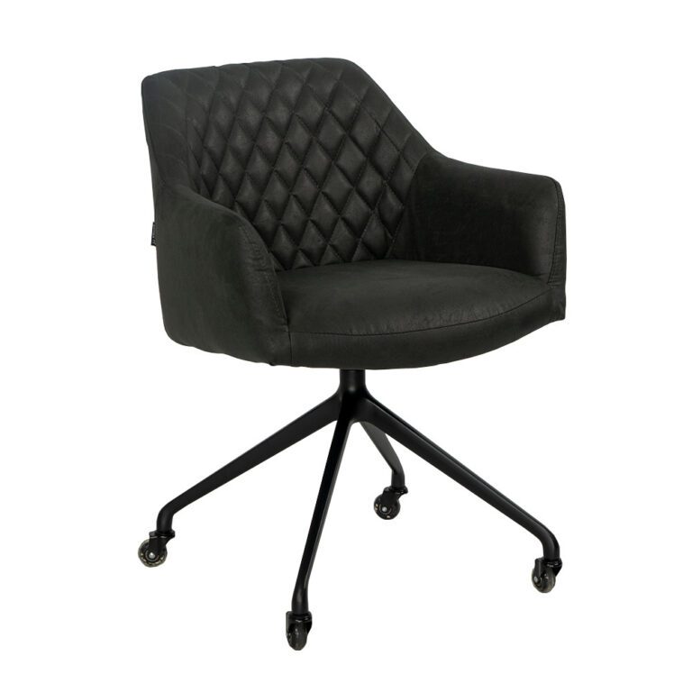 vergaderstoel torstein zwart schuin voorkant zonder achtergrond