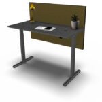 geluiddempende bureau voorzetwand