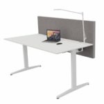 geluiddempende bureau voorzetwand