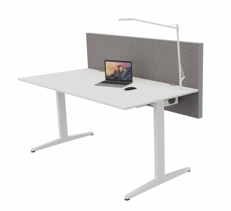 geluiddempende bureau voorzetwand