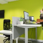 geluiddempende bureau scheidingswand