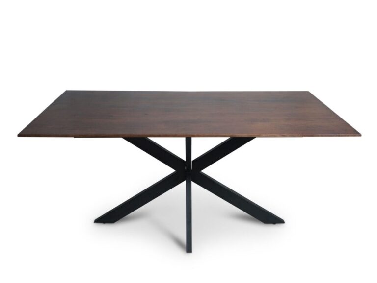 Rechthoekige vergadertafel bruin glad