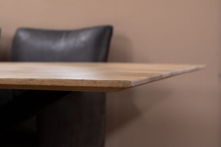 Rechthoekige vergadertafel naturel glad