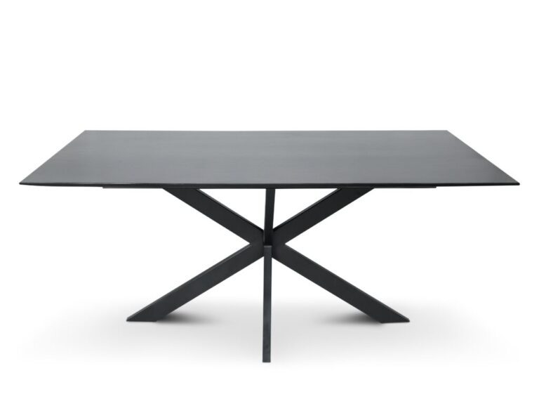 Rechthoekige vergadertafel zwart glad