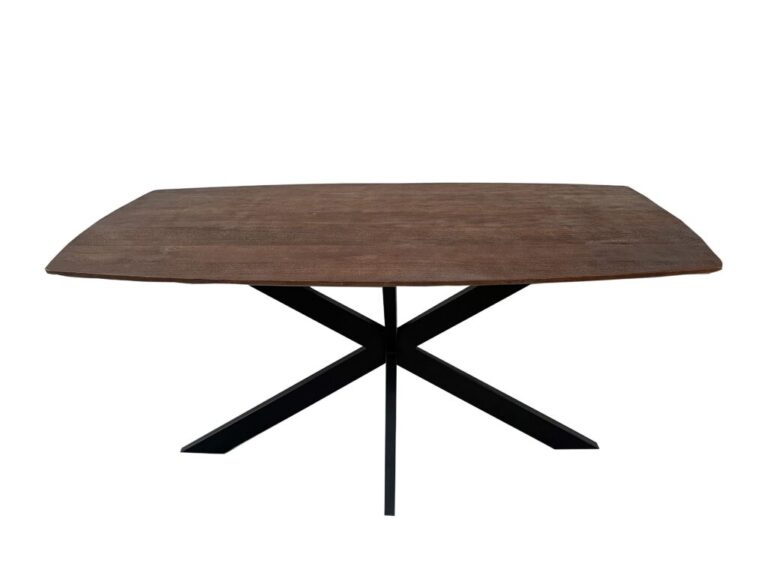 Tonvormige vergadertafel bruin ruw