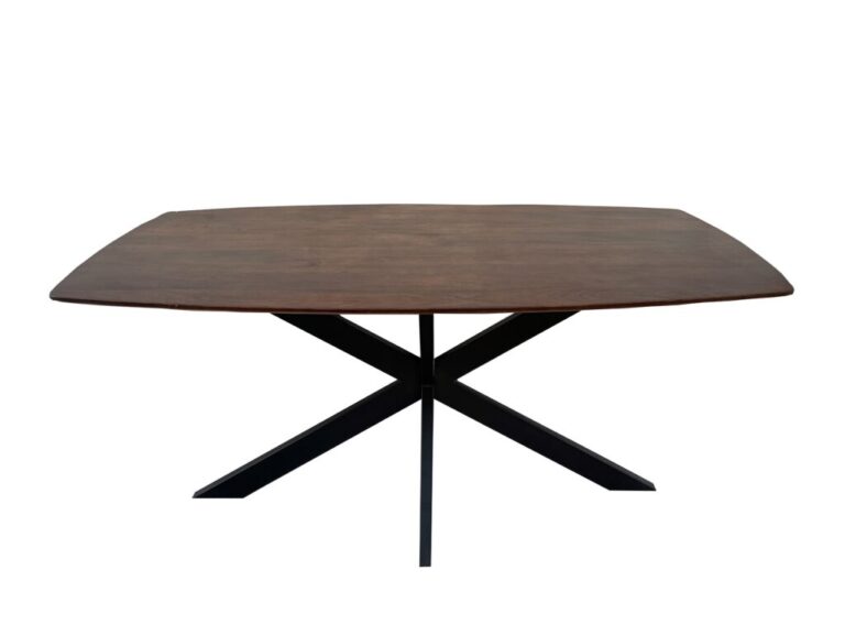 Tonvormige vergadertafel bruin glad