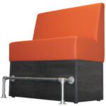 treinbank kunstleer gestoffeerd