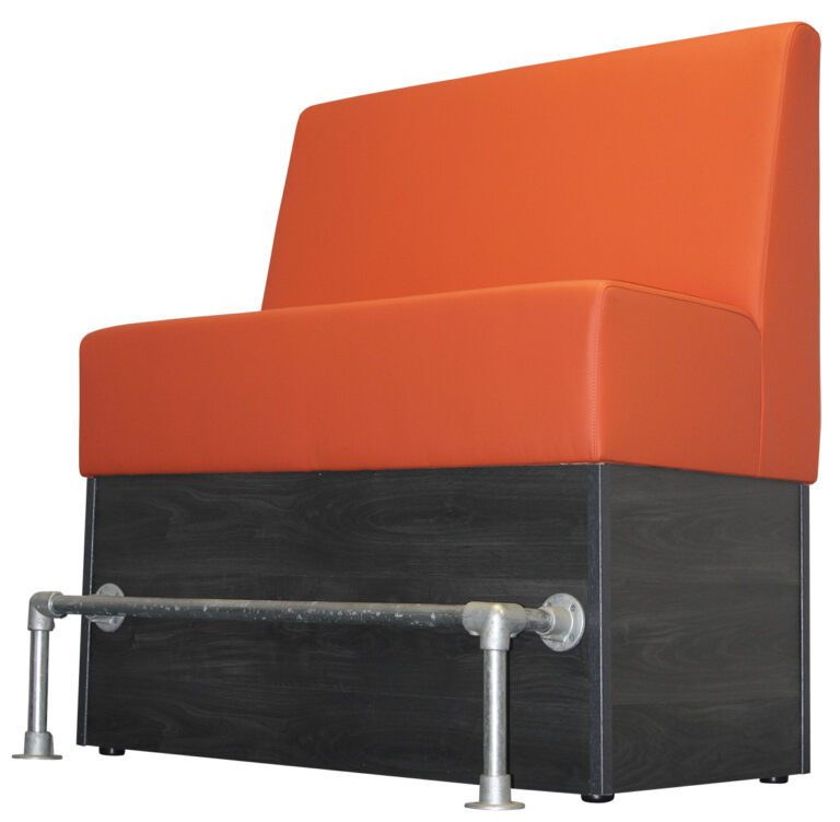 treinbank kunstleer gestoffeerd