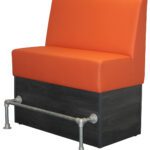 treinbank kunstleer schuin voorkant