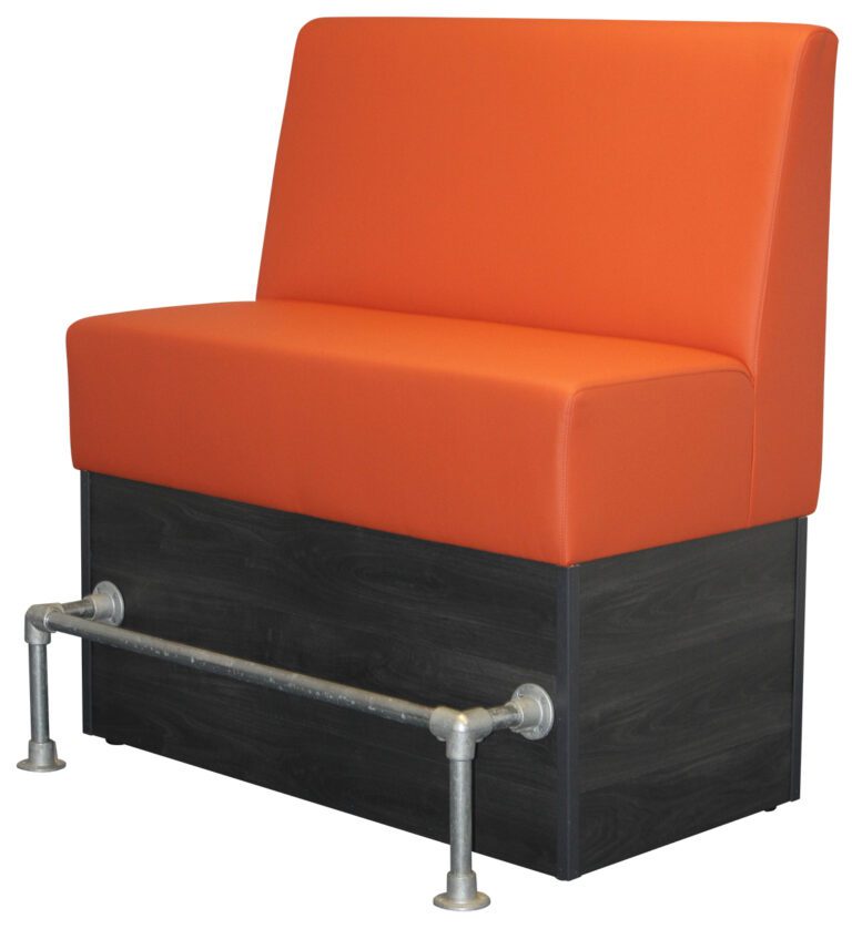 treinbank kunstleer schuin voorkant