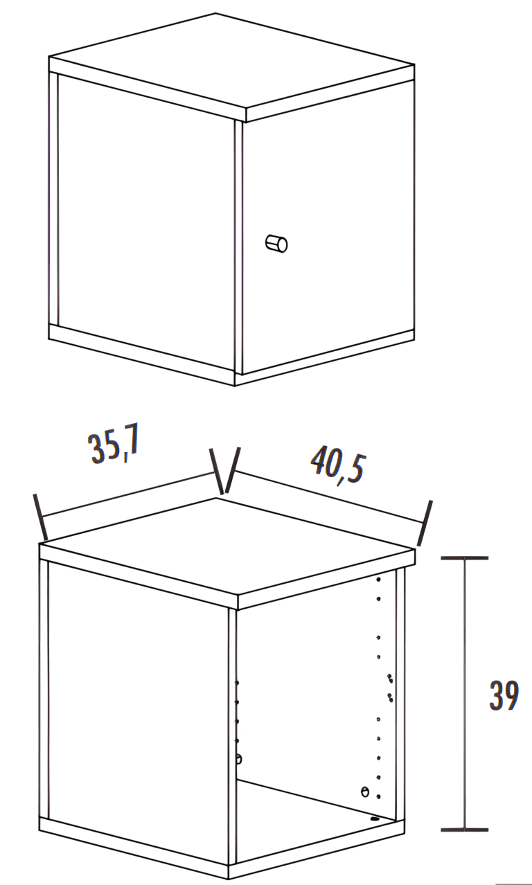 1 locker buitenmaten