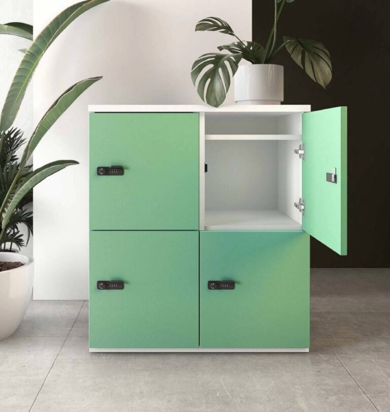 lockers hout elektrische cijfercode