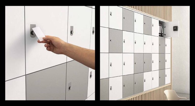 lockers hout magneetkaart