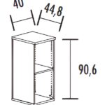 2 lockers buitenmaten