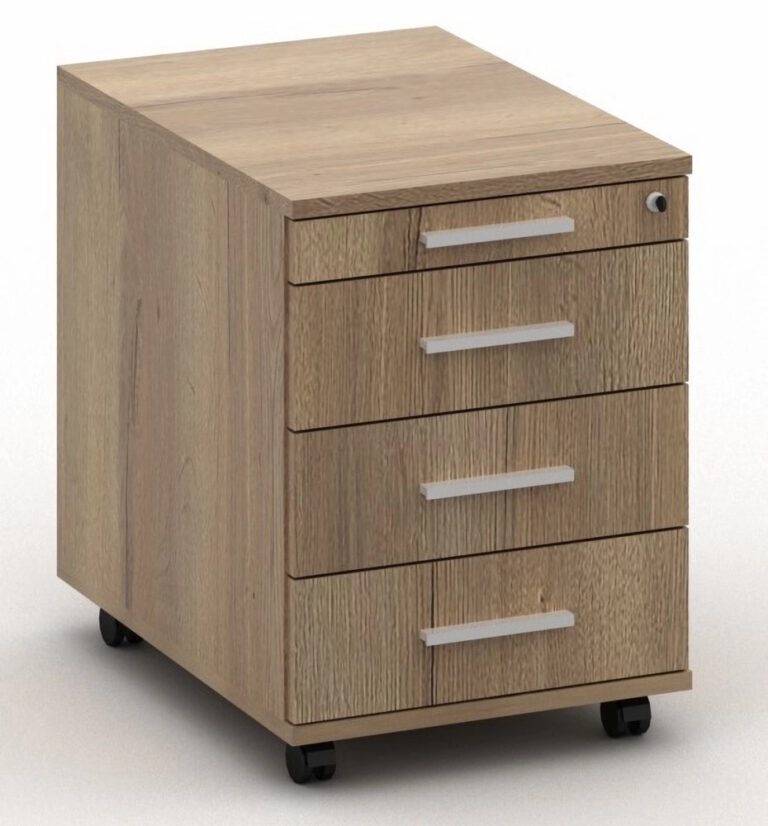 dave rolblok 3 laden rolblok met pennelade en A6 lade in halifax eiken