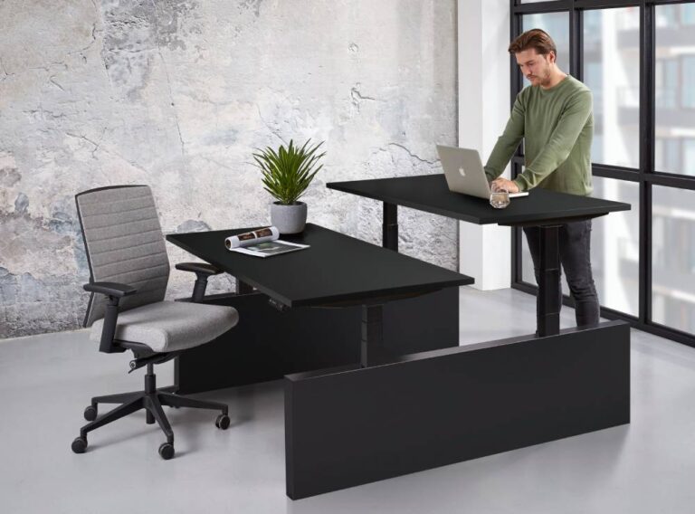 elektrisch bench bureau met wang