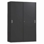 schuifdeurkast 195 x 120 cm zwart