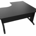 hoekbureau zwart 140x140cm