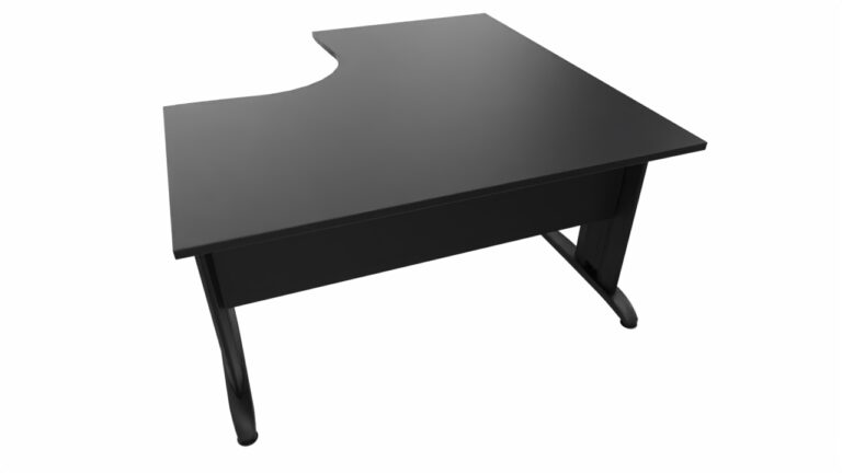 hoekbureau zwart 140x140cm